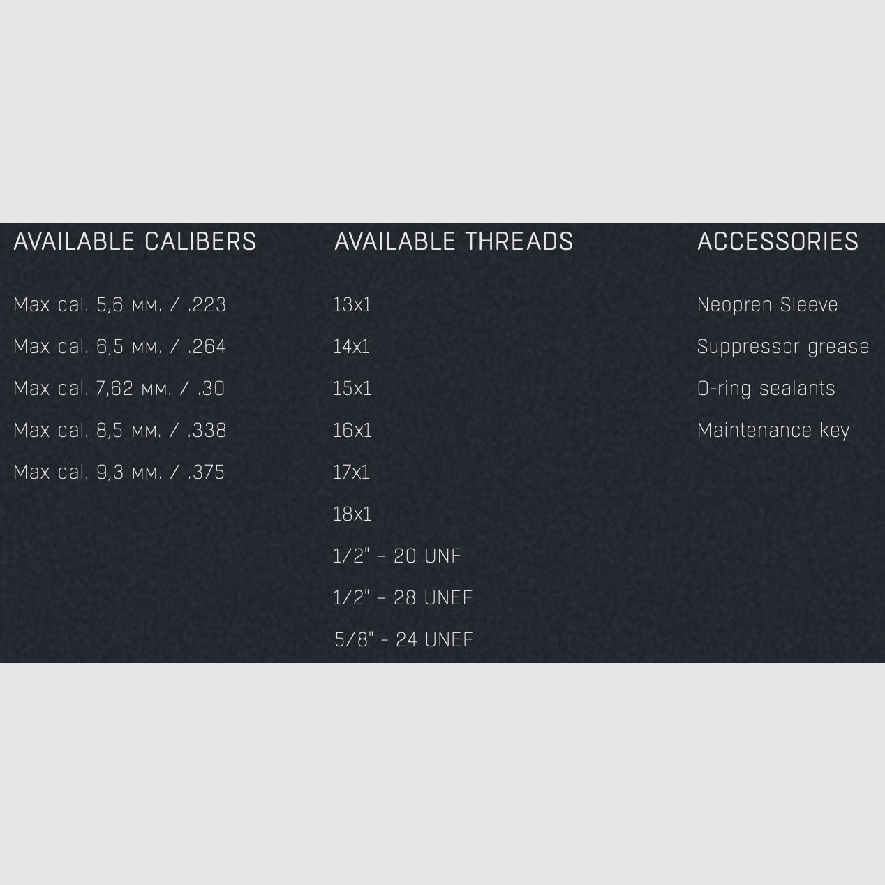HQS silenciador SLIM calibre máx. 7,62 mm/.30 incluyendo adaptador Over Barrel