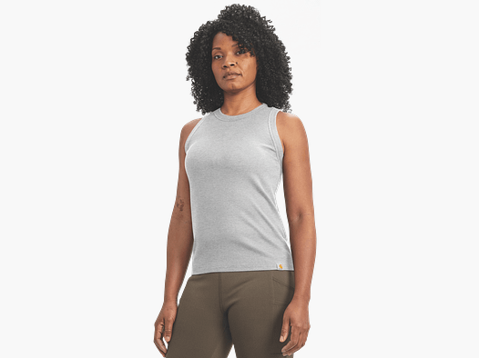 Carhartt TENCEL™ Fiber Series Fitted Ribbed Tank Women Heather Gray XL