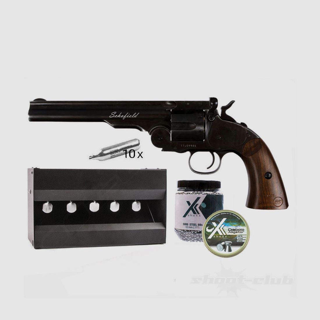 ASG Schofield 6 pouces 4,5mm / Set Plinking