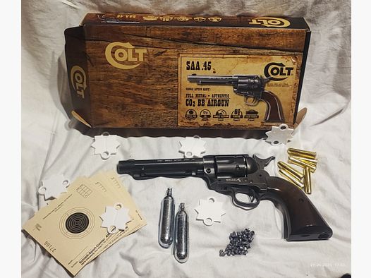 Colt SAA Peacemaker CO2 Luftpistole/ Revolver Set 