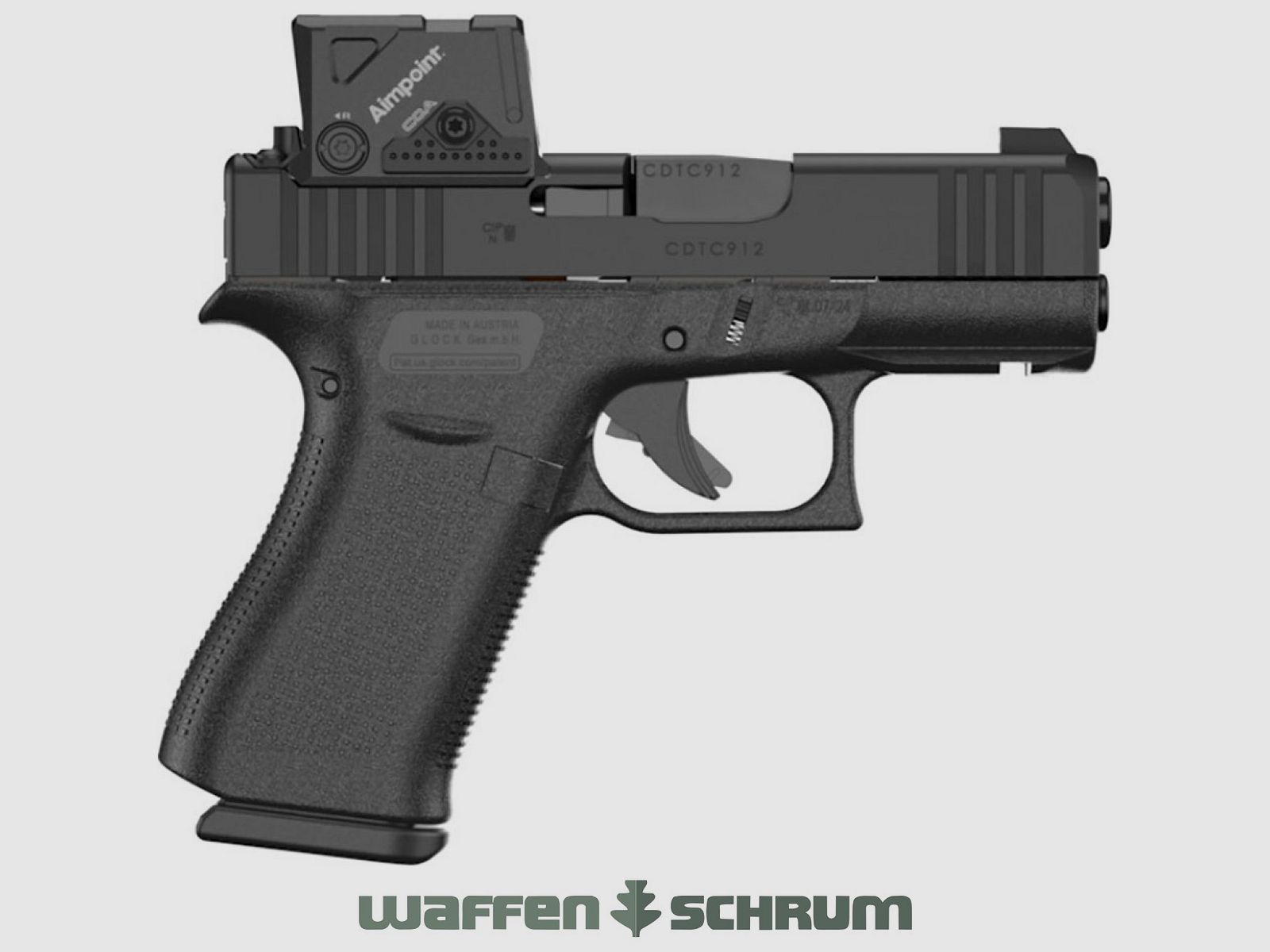 Glock G43X A-Cut Combo Aimpoint COA