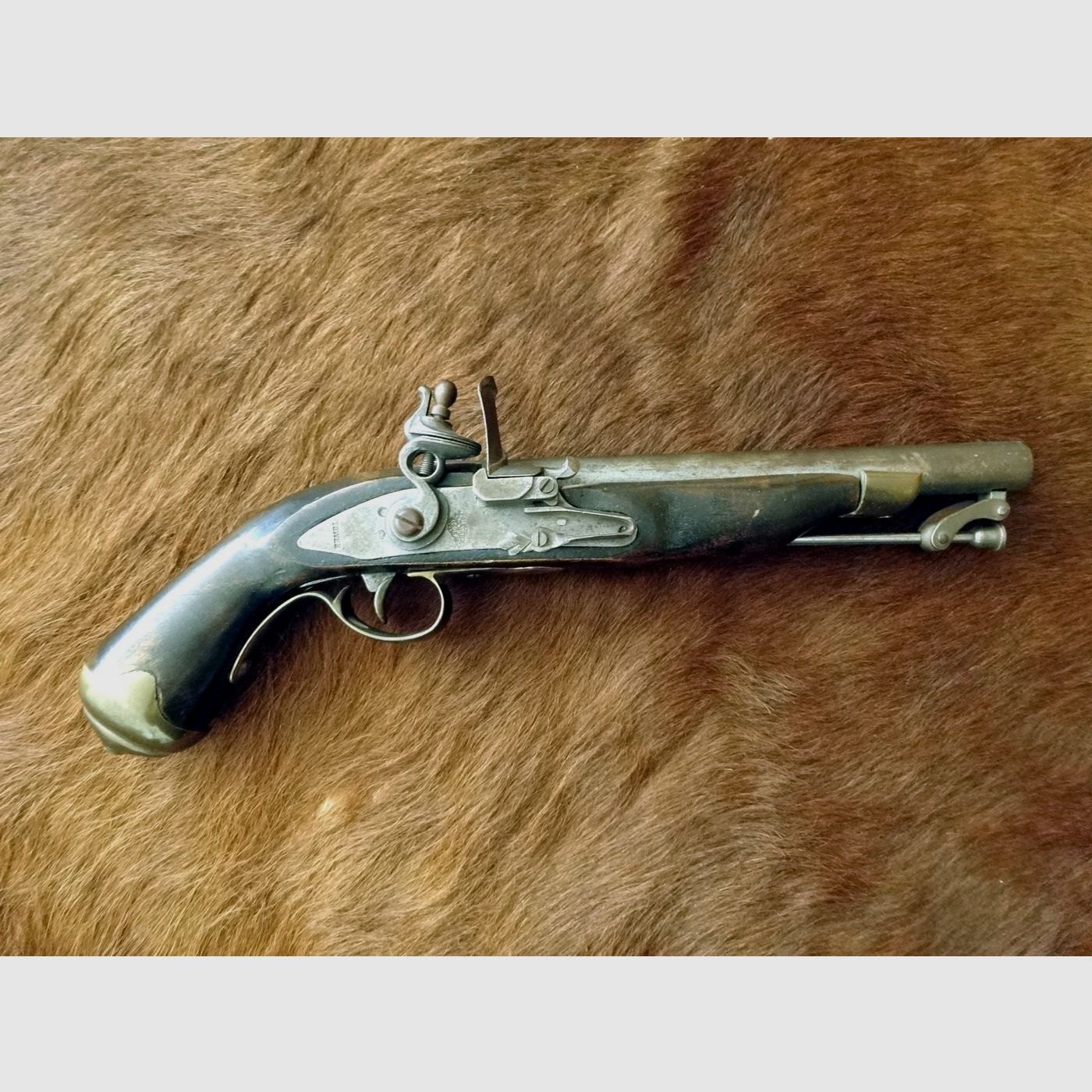 Antique flintlock pistol caliber .50