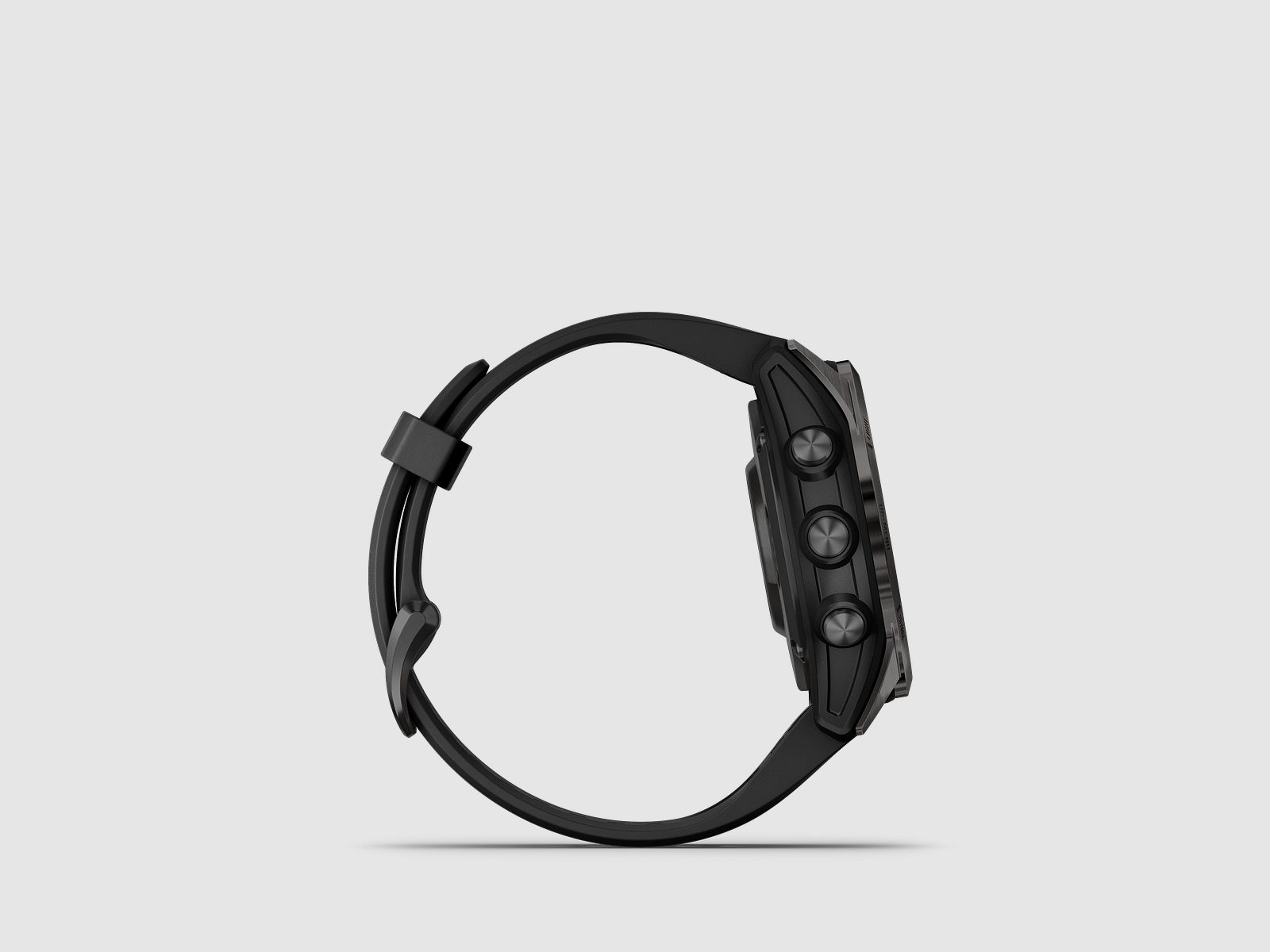 Garmin fēnix® 7S Pro – Edizione Sapphire Solar, Nero/Grigio Carbonio Titanio DLC con cinturino in silicone QuickFit® da 20 mm