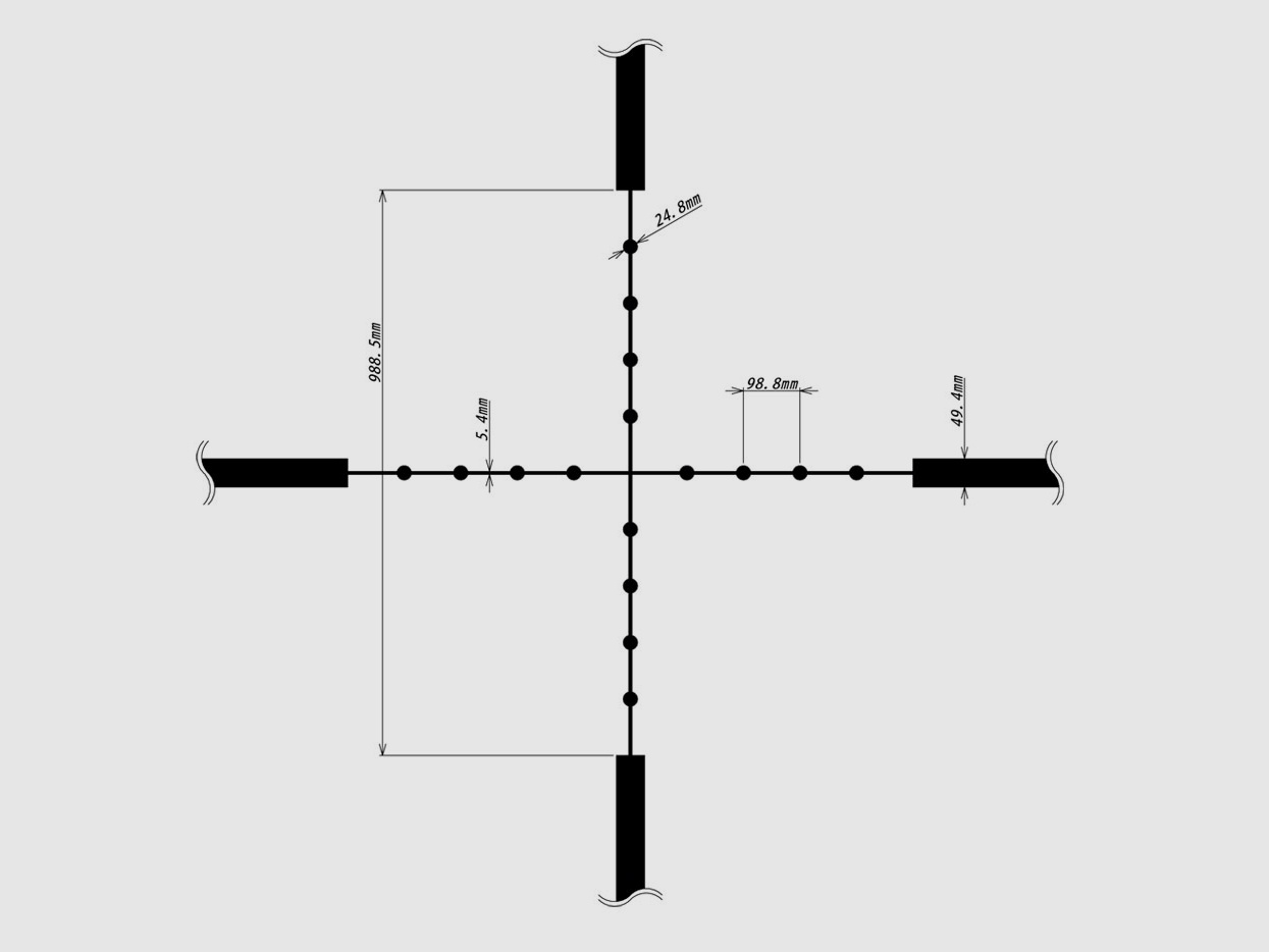 DDoptics 442511138.1 telescopio Nighteagle V6 5-30x50 Gen3 Longrange Tactical MilDot MRAD iFiber