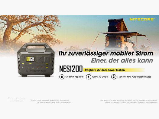Nitecore NES1200 Power Station Hausversorgung Power Bank