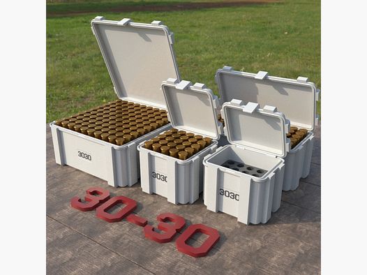 Boîte à munitions Filamelt / .30-30 WIN / 'couvercle rabattable' / boîte à cartouches, boîte à munitions