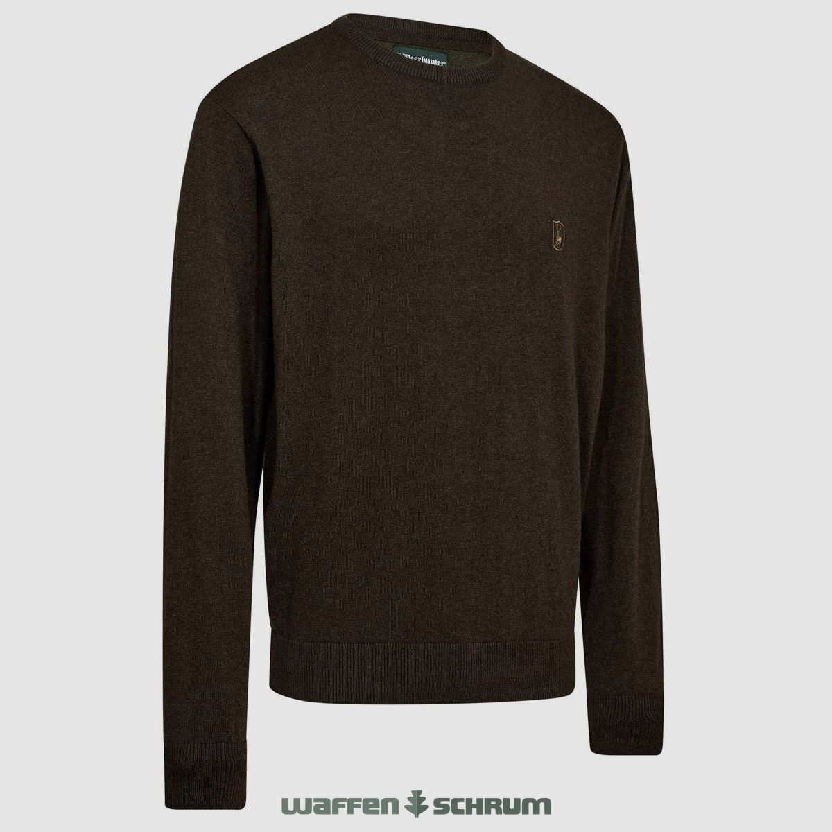Deerhunter Pullover Harrington Rundhals Brown Melange