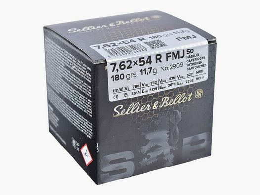 Sellier & Bellot 180grs FMJ 50STK 7,62x54R