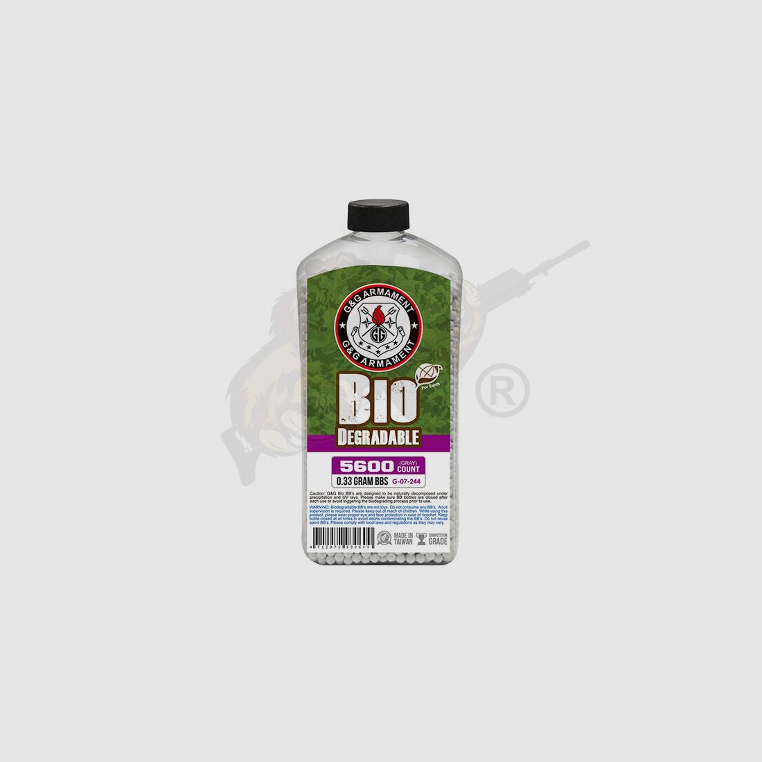 G&G Bio Precision Airsoft 0.33g (5.600 Stück) diameter 5,95mm - Grau