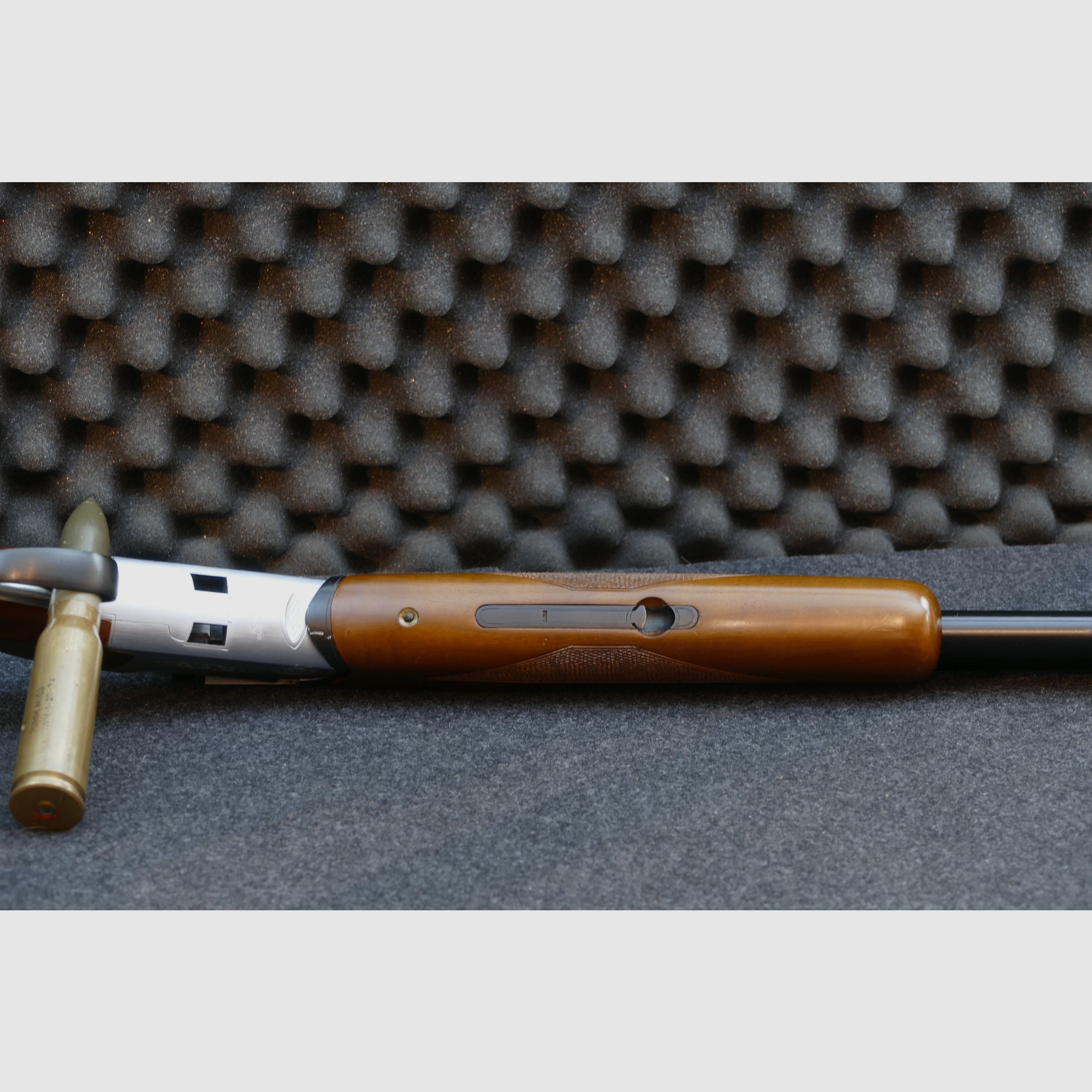 Luger – escopeta de doble cañón, cal. 12/70, perdigones de acero hasta 3,25 mm