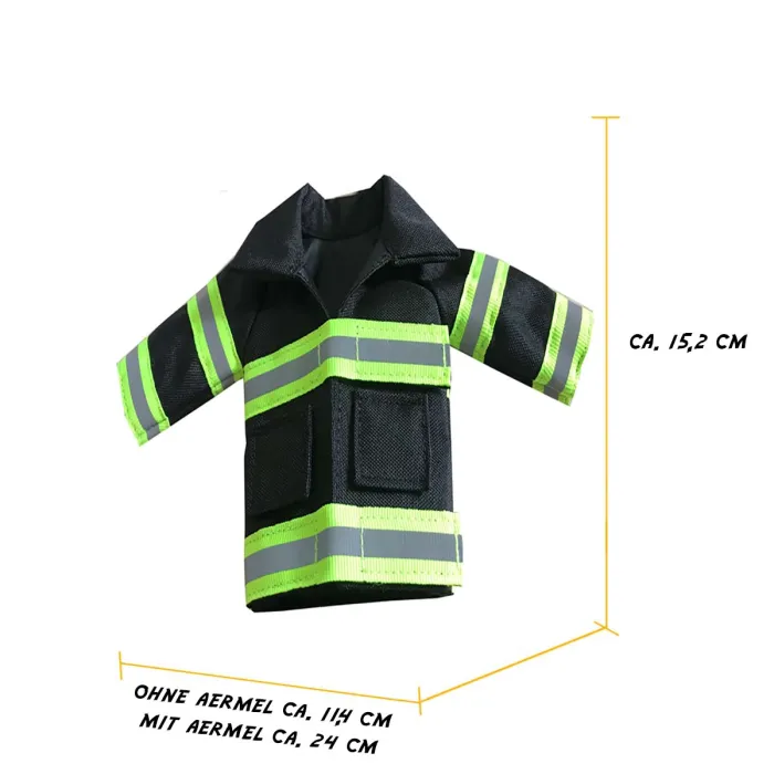 Chaqueta de mini bombero con tiras reflectantes para botella de cerveza / botella de vino / botella térmica, imagen 4 de 7