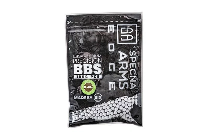 Precision airsoft BBs Specna Arms EDGE BIO 0.40 g – 1000 pcs – white