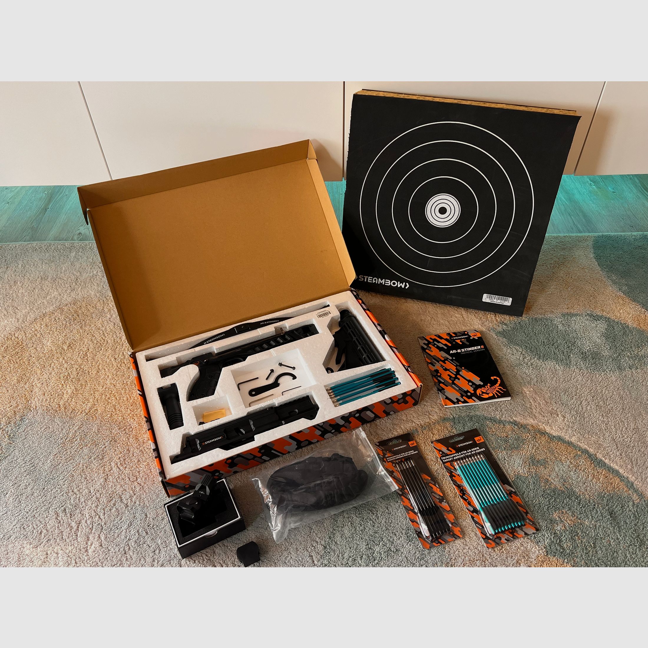 Steambow Stinger II Tactical  mit viel Zubehör 