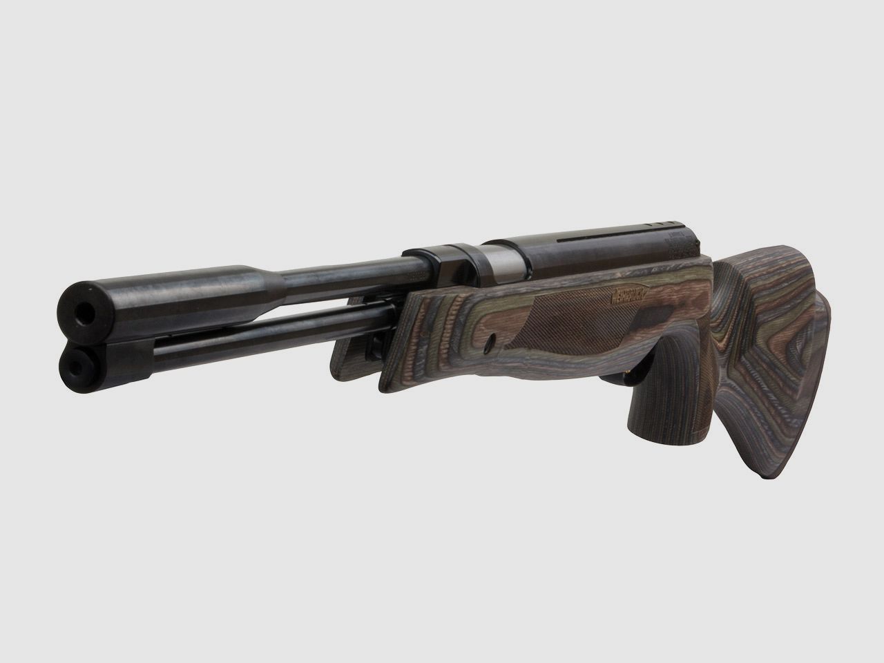 Starrlauf Luftgewehr Weihrauch HW 97 K SD Special Edition Schichtholzschaft braun-gĂĽn-schwarz SchalldĂ¤mpfereinsatz Kaliber 4,5 mm (P18)