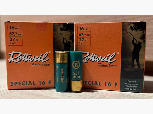 Rottweil Special 16 F - 16/67,5 - 27g - Nr. 6 (2,7mm) - Blei