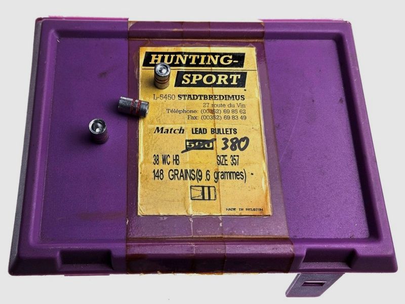 Hunting Sport, Match, Geschosse, .38 WC HB
