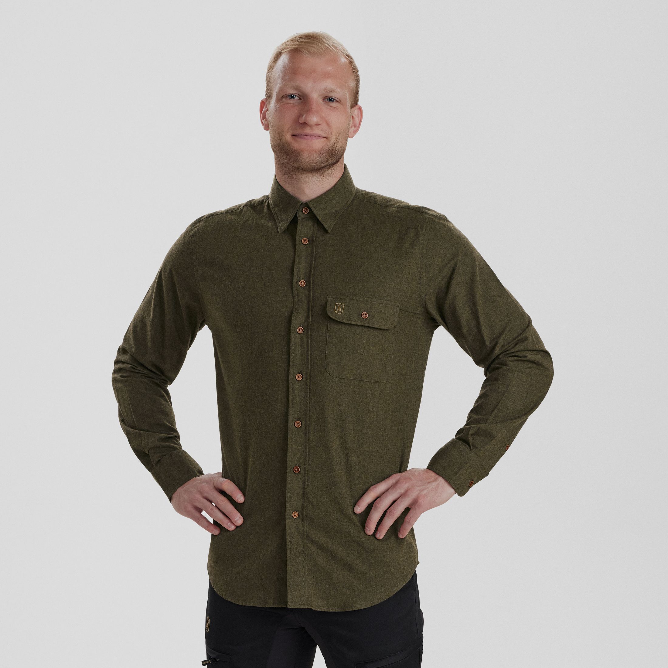 Liam Shirt - Tarmac Green - Men's Size: 43/44