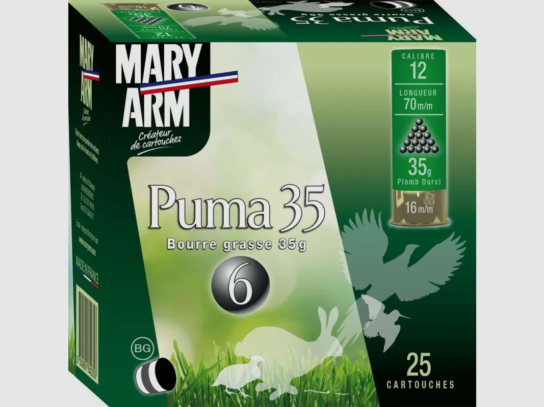Boite de 25 cartouches PUMA bourre grasse 35g 12/70, image 2 sur 3