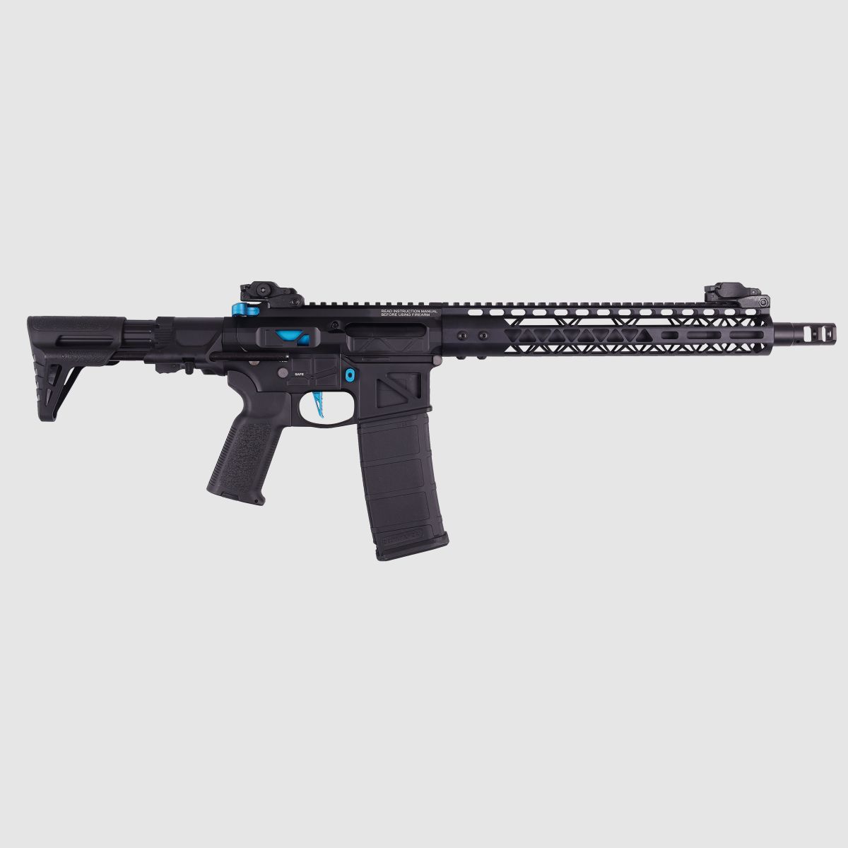 GP R15 FREYA ALPHA Full Skeleton PDW 13" gen.2 M-LOK Czarny/Niebieski S-AEG Wolny od 18 lat -F- | Delta Armory