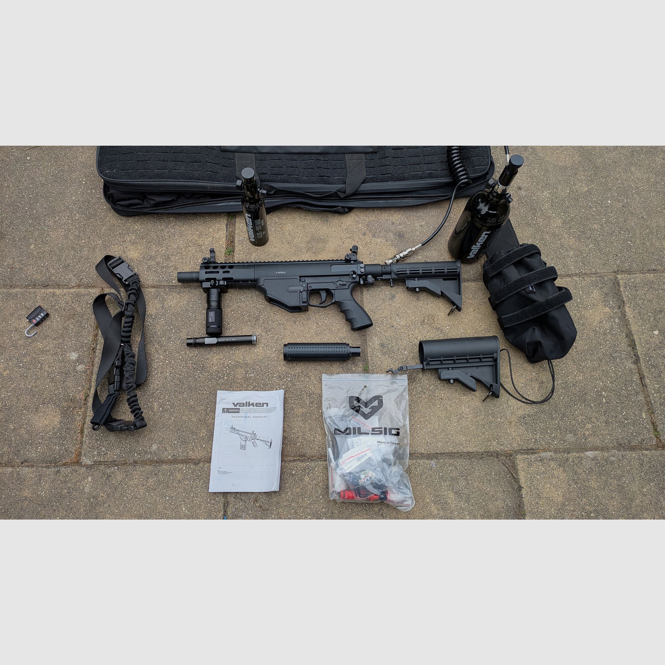 Valken CQMF 68 RAM Markierer mit viel Zubehör