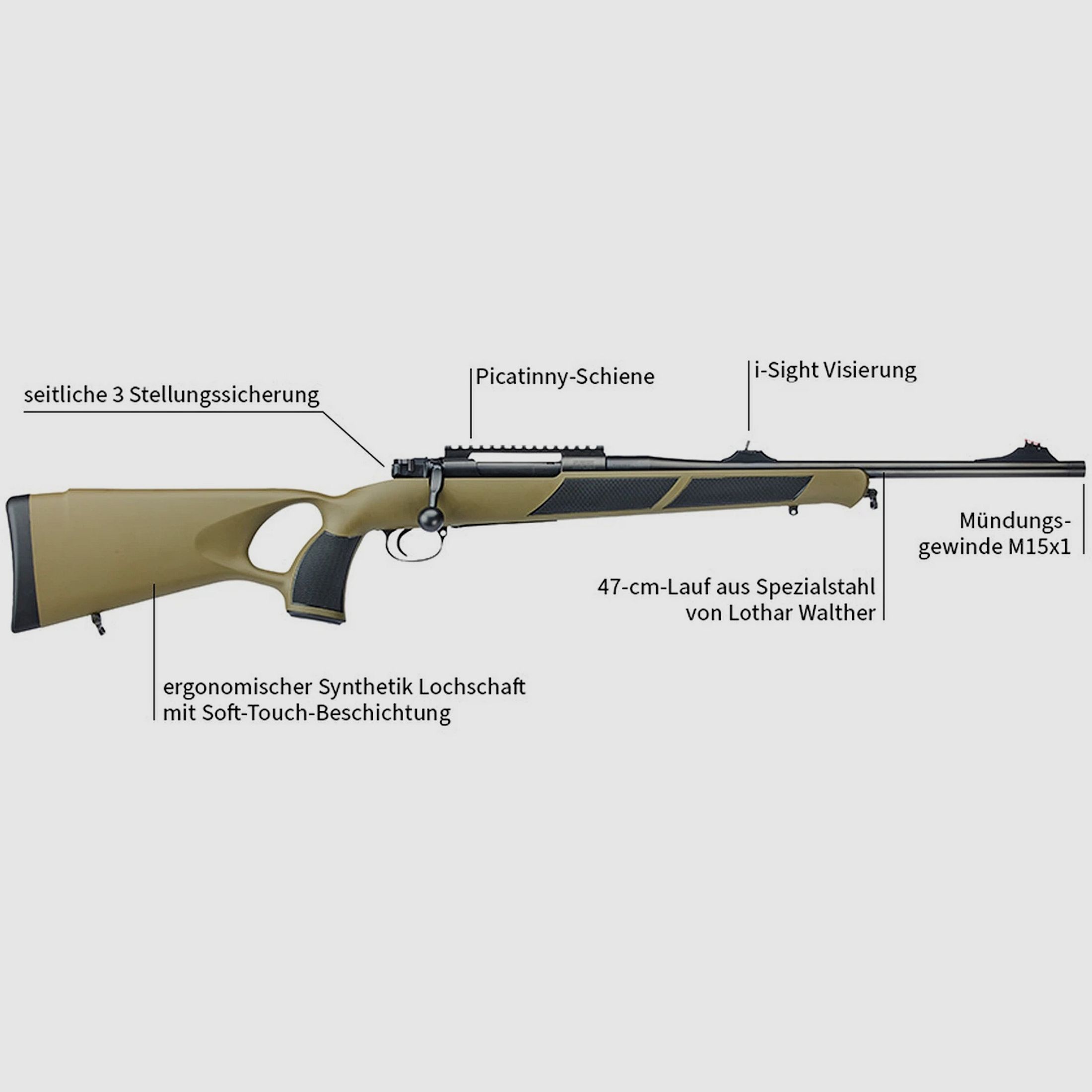 Forest Favorit Modelo S22 Sintético, Cal. .30-06 Spr.