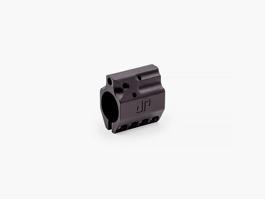 Bloque de gas ajustable JP con tornillo de bloqueo ajustable, orificio de 0,750, acero inoxidable negro, perfil bajo