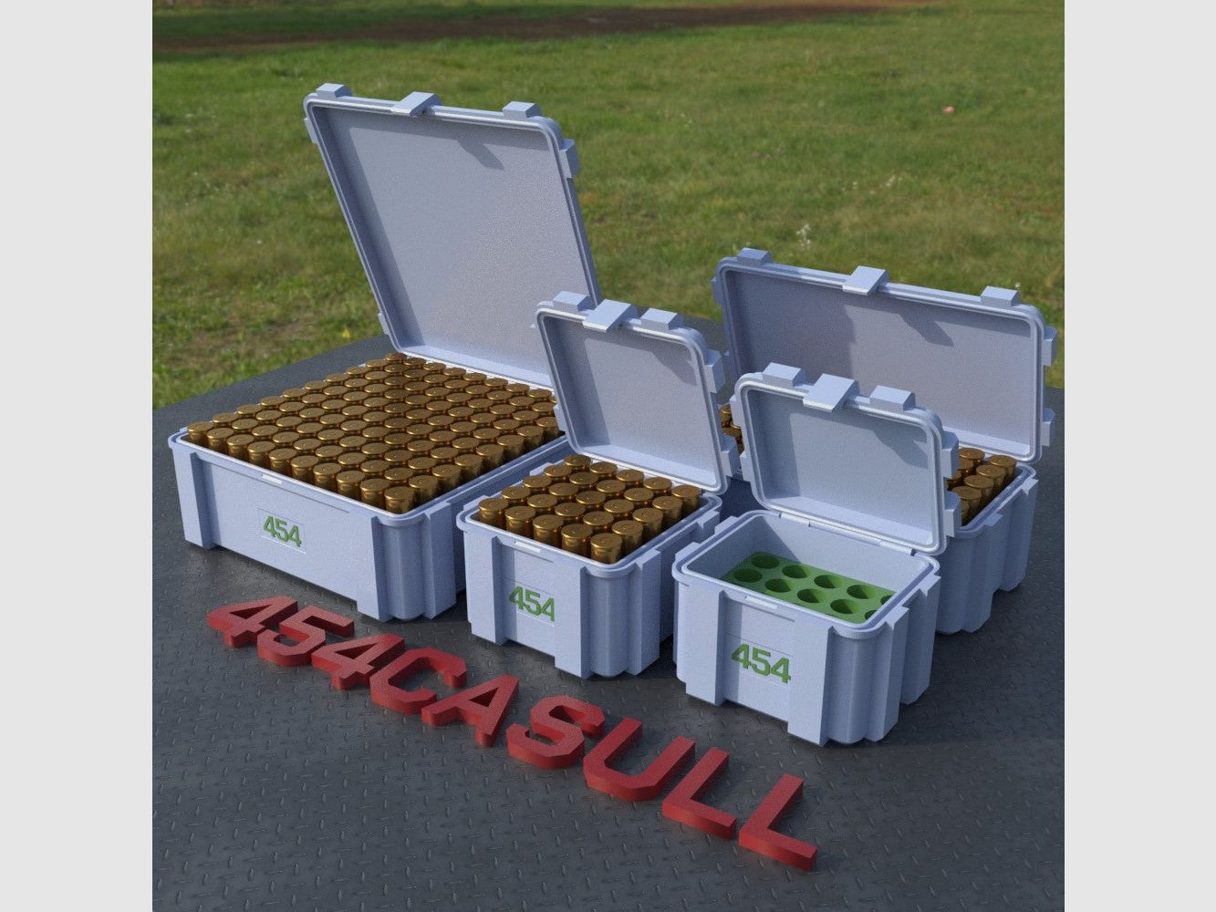 Filamelt Munitionsbox / .454 Casull / ‘Klappdeckel’ / Patronenbox, Ammo Box