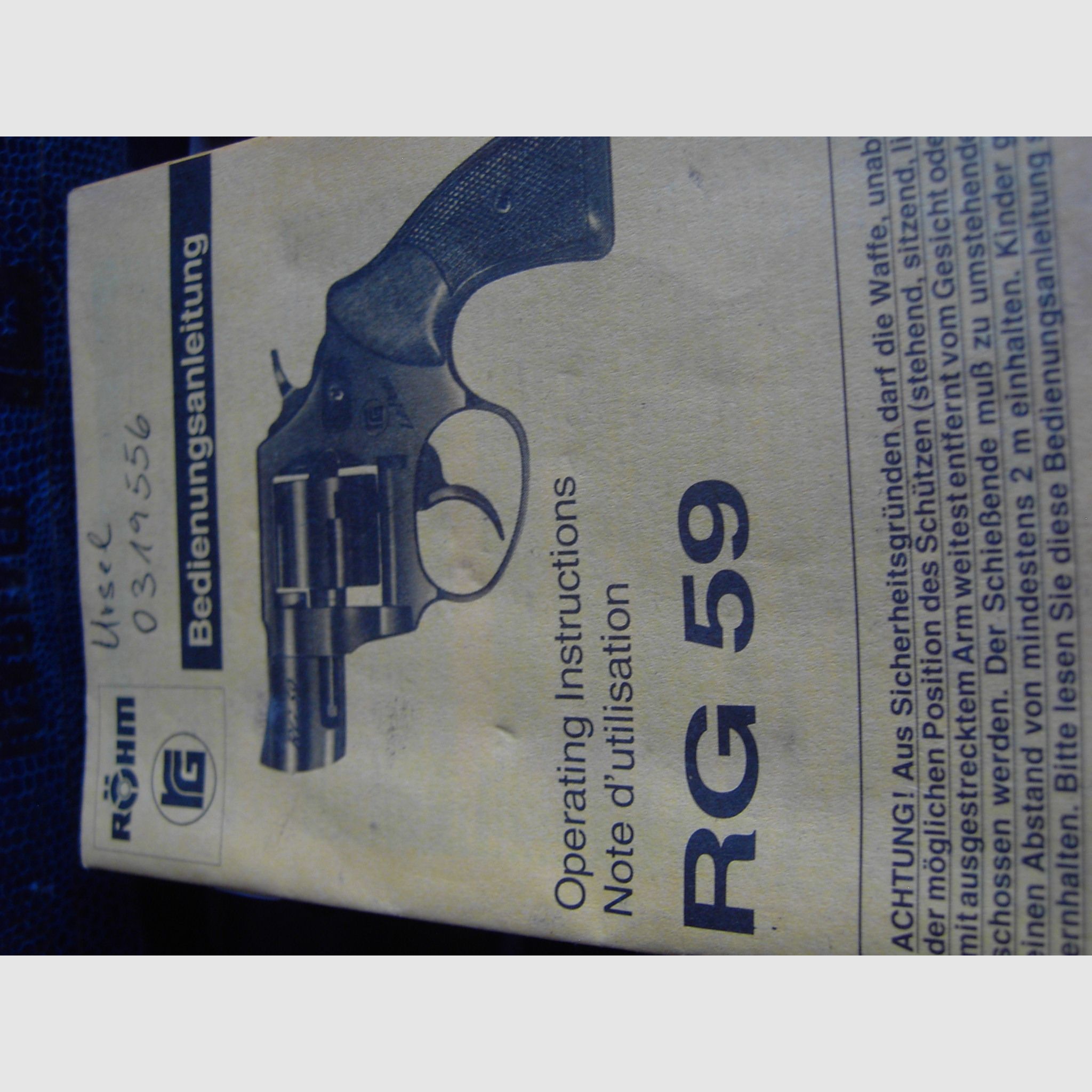Gasrevolver Röhm RG59, LePetit, 9mm R.K., compleet