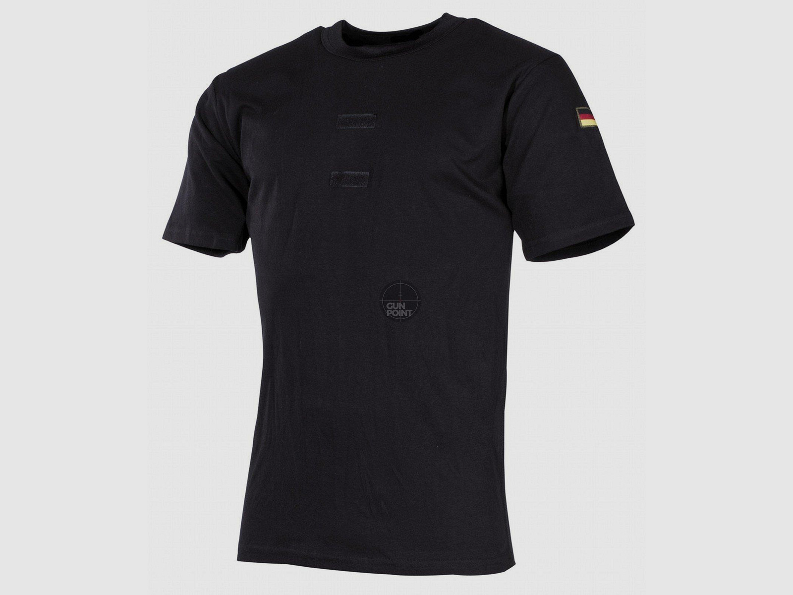 camiseta interior tropical BW, negra, con velcro, insignia nacional