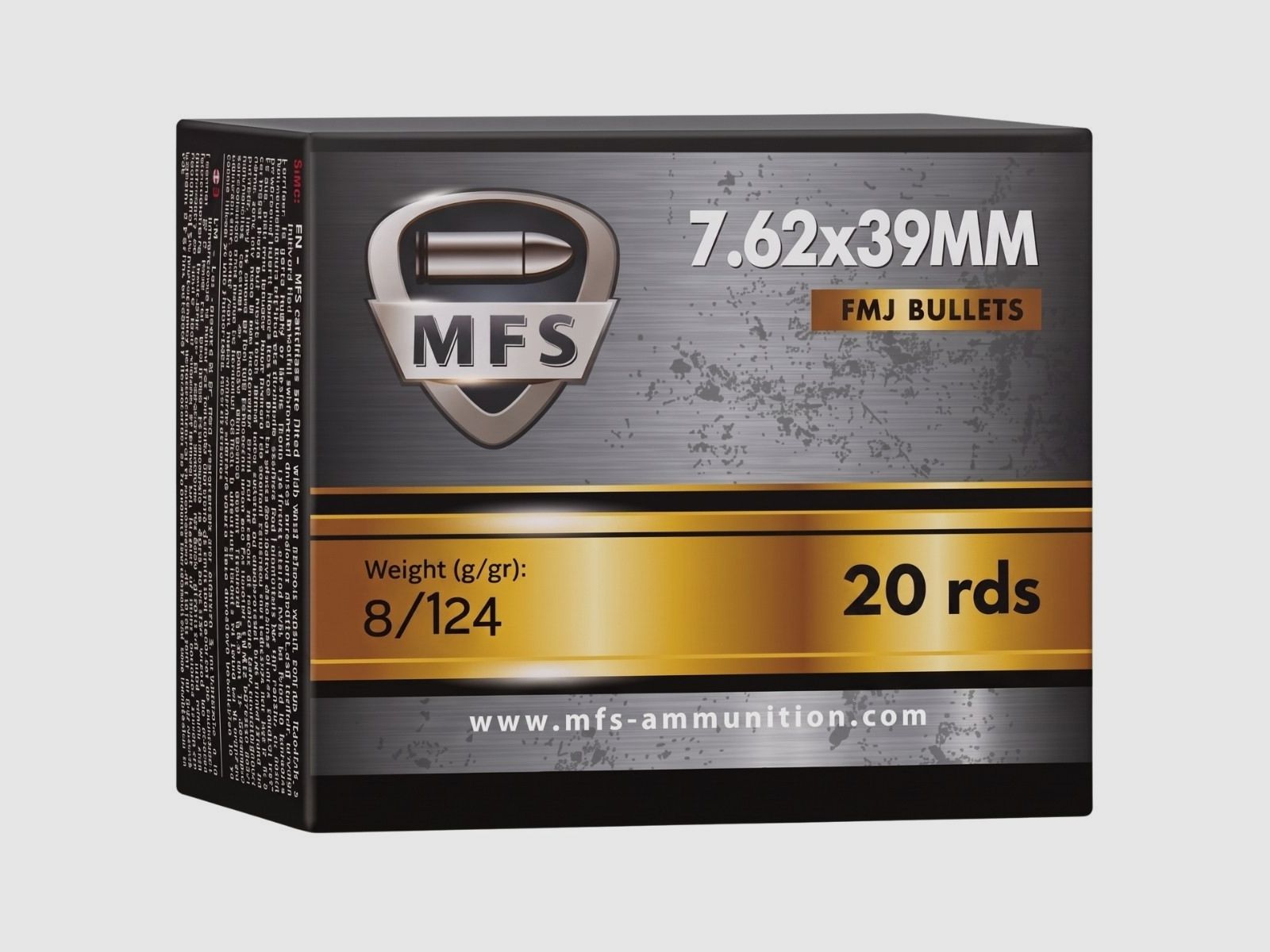 7,62x39 MFS volmantel 124 gr/8 g, afbeelding 1 van 3