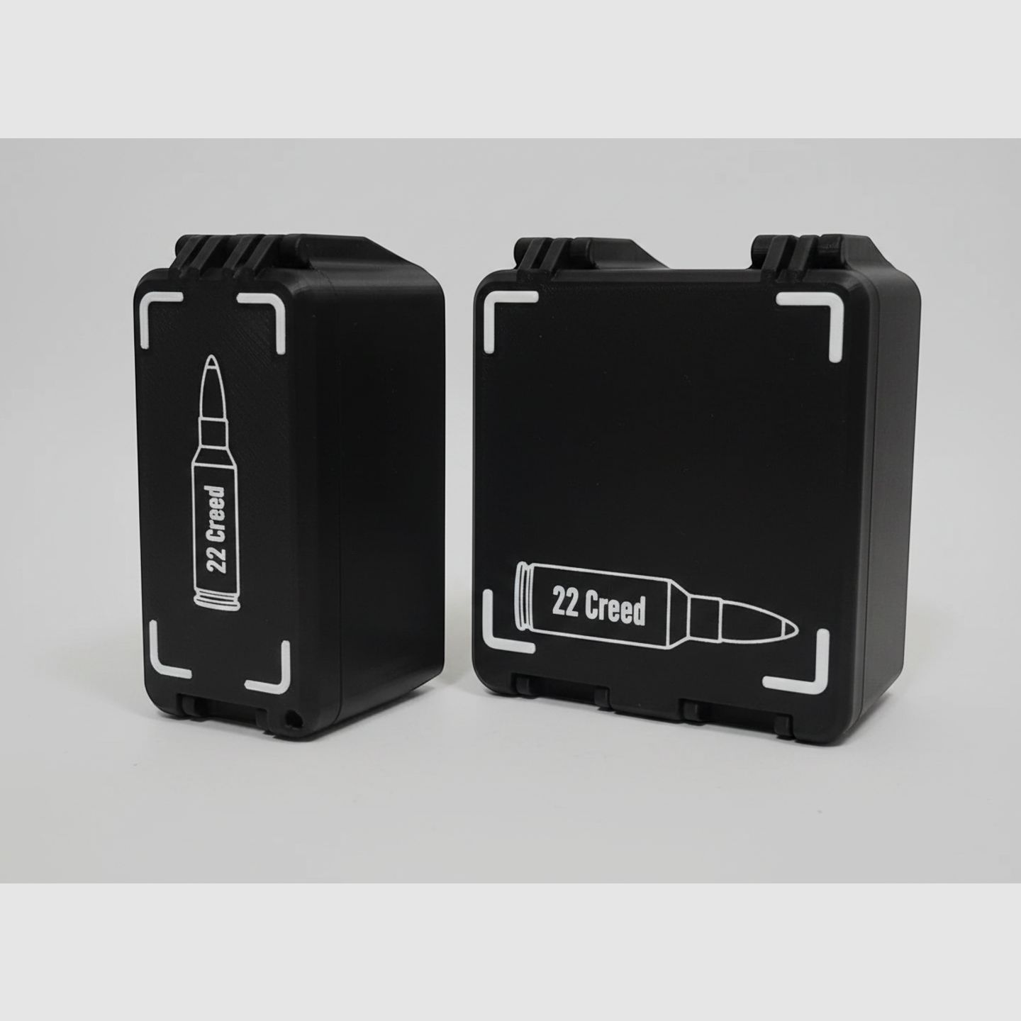 Filamelt Munitionsbox / 22 Creedmoor / 'Klapp- / Rastdeckel' / Patronenbox, Ammo Box