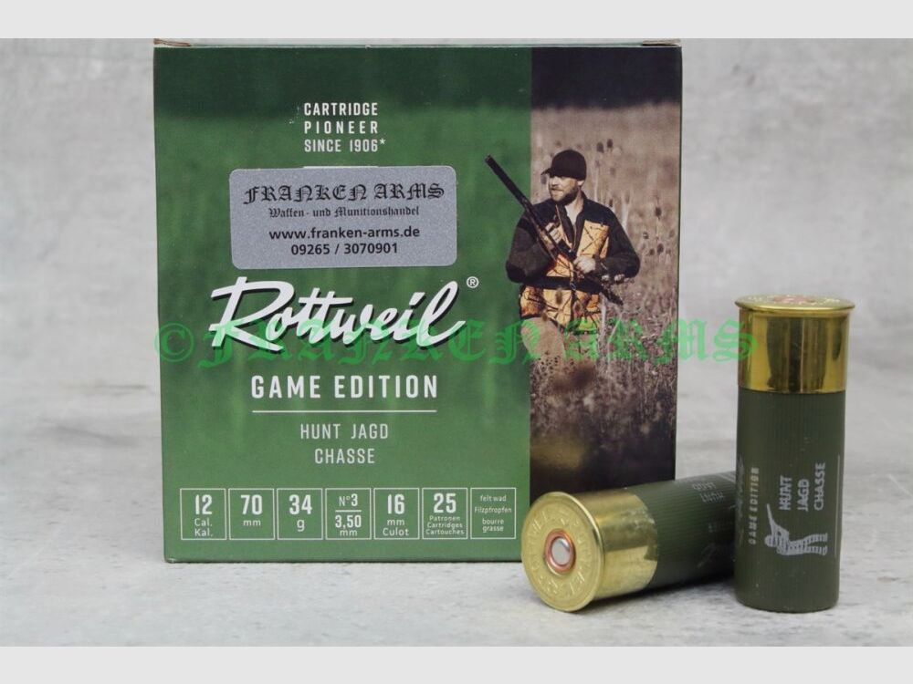 Rottweil Game Edition JACHT 12/70 3,5 mm 25 stuks staffelprijzen