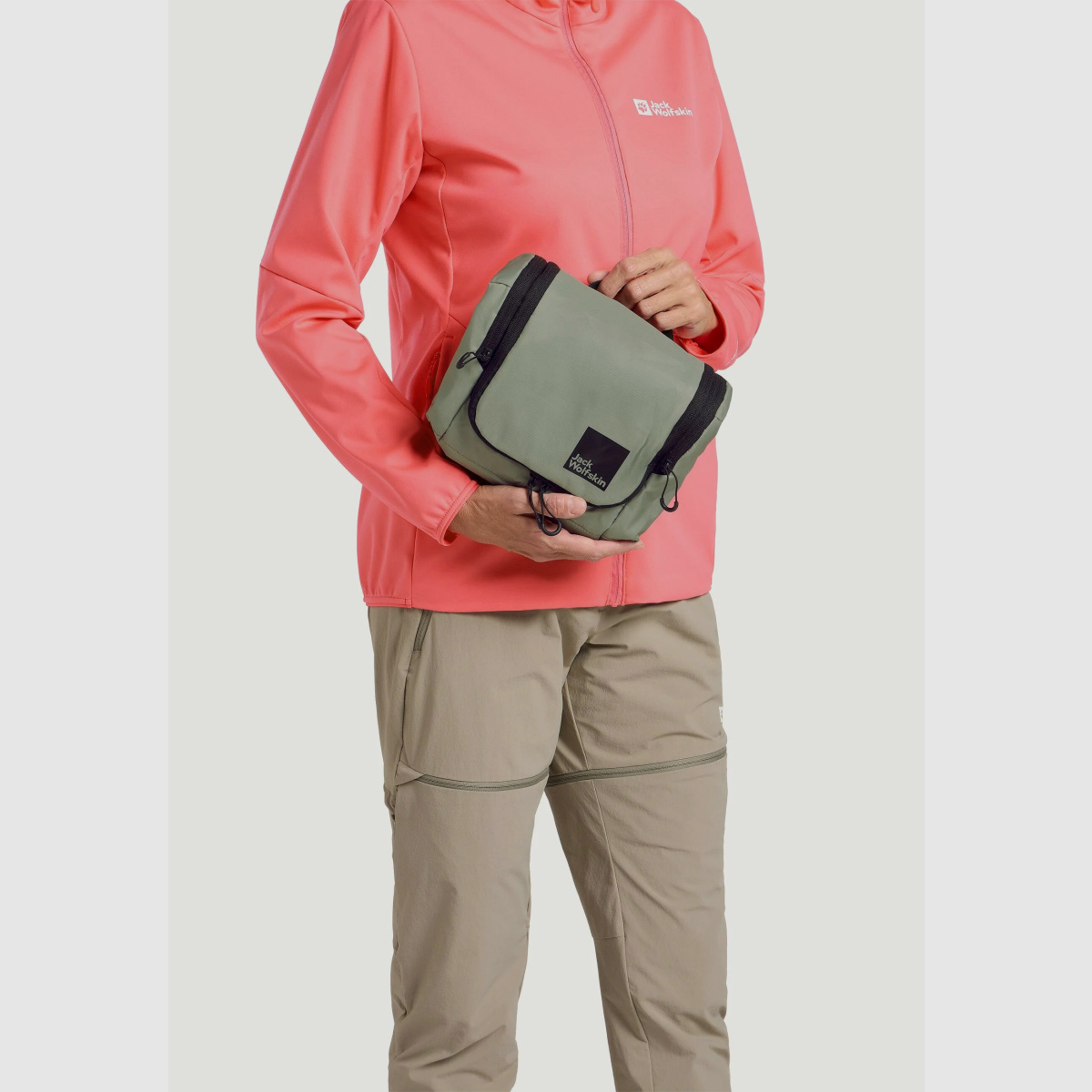 JACK WOLFSKIN Wandermood Washbag Kulturbeutel zum aufhängen Mint Leaf