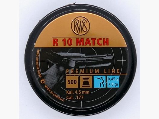 RWS R 10 0,45g 500er 4,50 mm Diabolo Munition