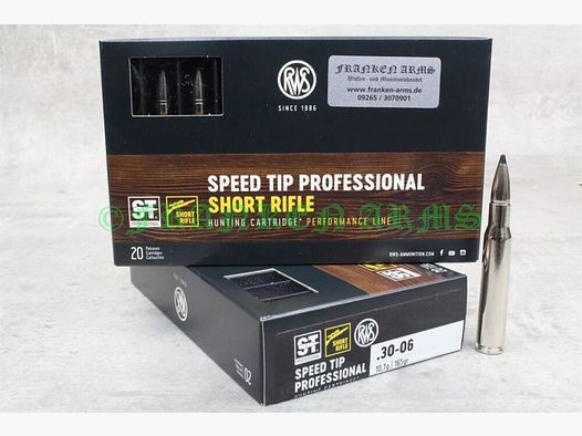 RWS Short Rifle Speed Tip Pro .30-06 Spr. 165gr. 10,7g 20 pezzi Prezzi a scalare