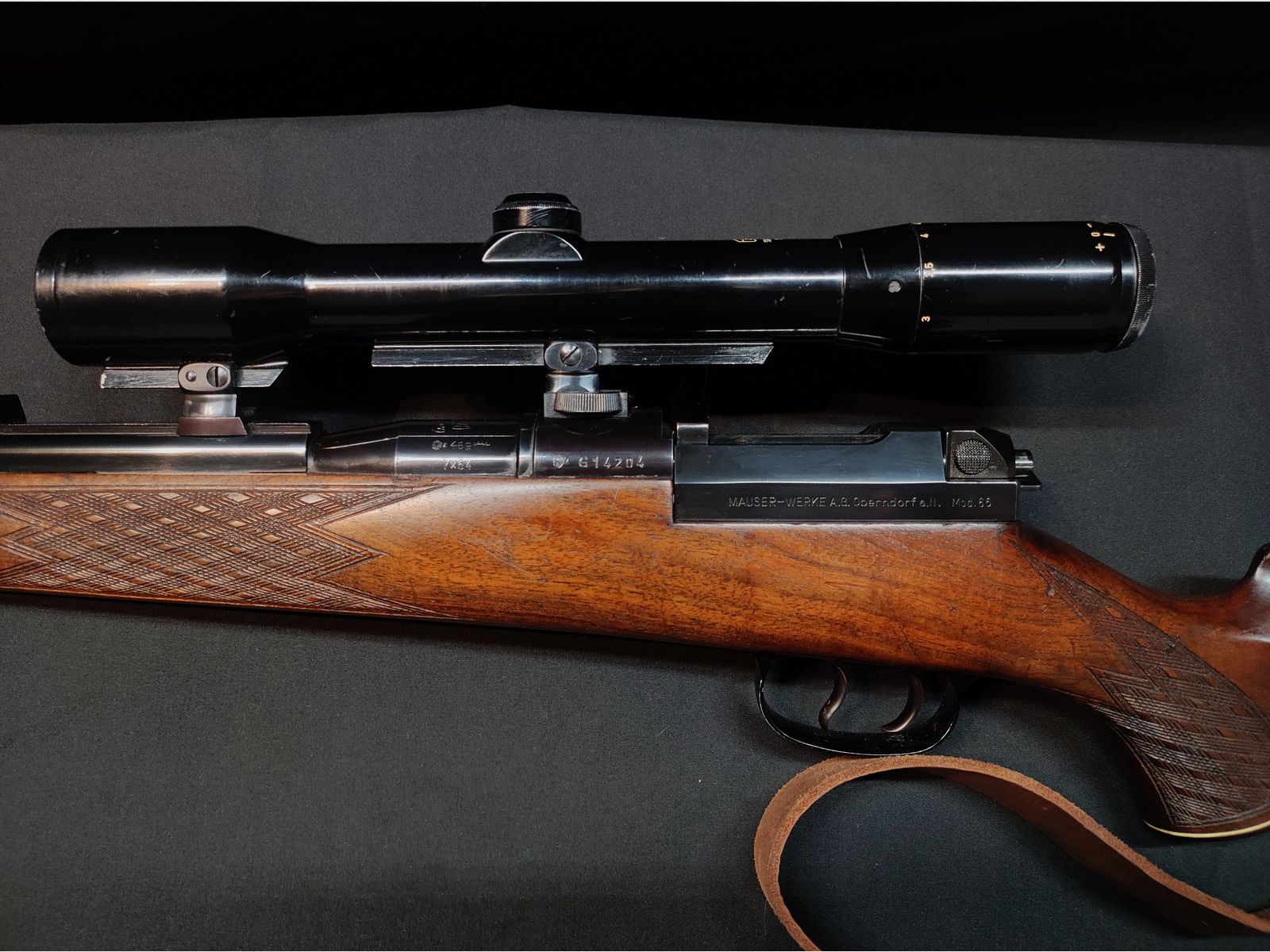 # Mauser Mod. 66 bolt-action rifle caliber 7x64 with Zeiss Diavari-D 1.5–6x – good condition – incl. 139 rounds hunting ammunition