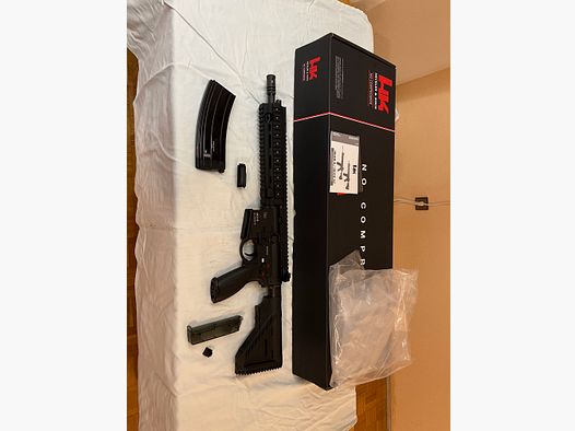 Umarex VFC Heckler & Koch HK416 A5 Airsoft Vollmetall Gas-Blow-Back 6mm BB czarny - Generacja 3 nowy lekko zarysowany rękojeść NP 650€
