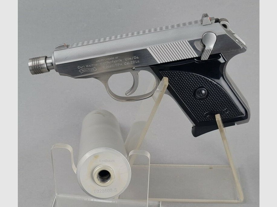 Walther INTERARMS TPH (stainless) mit Schalldämpfer
