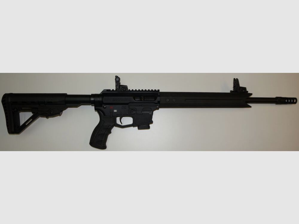 Schwaben Arms GmbH/GWMH Selbstladebüchse GWMH SPC-SPORTER A4 17" (SWISS PISTOL CARBINE) BLACK Kal.9x19 AR15 Glock Magazin