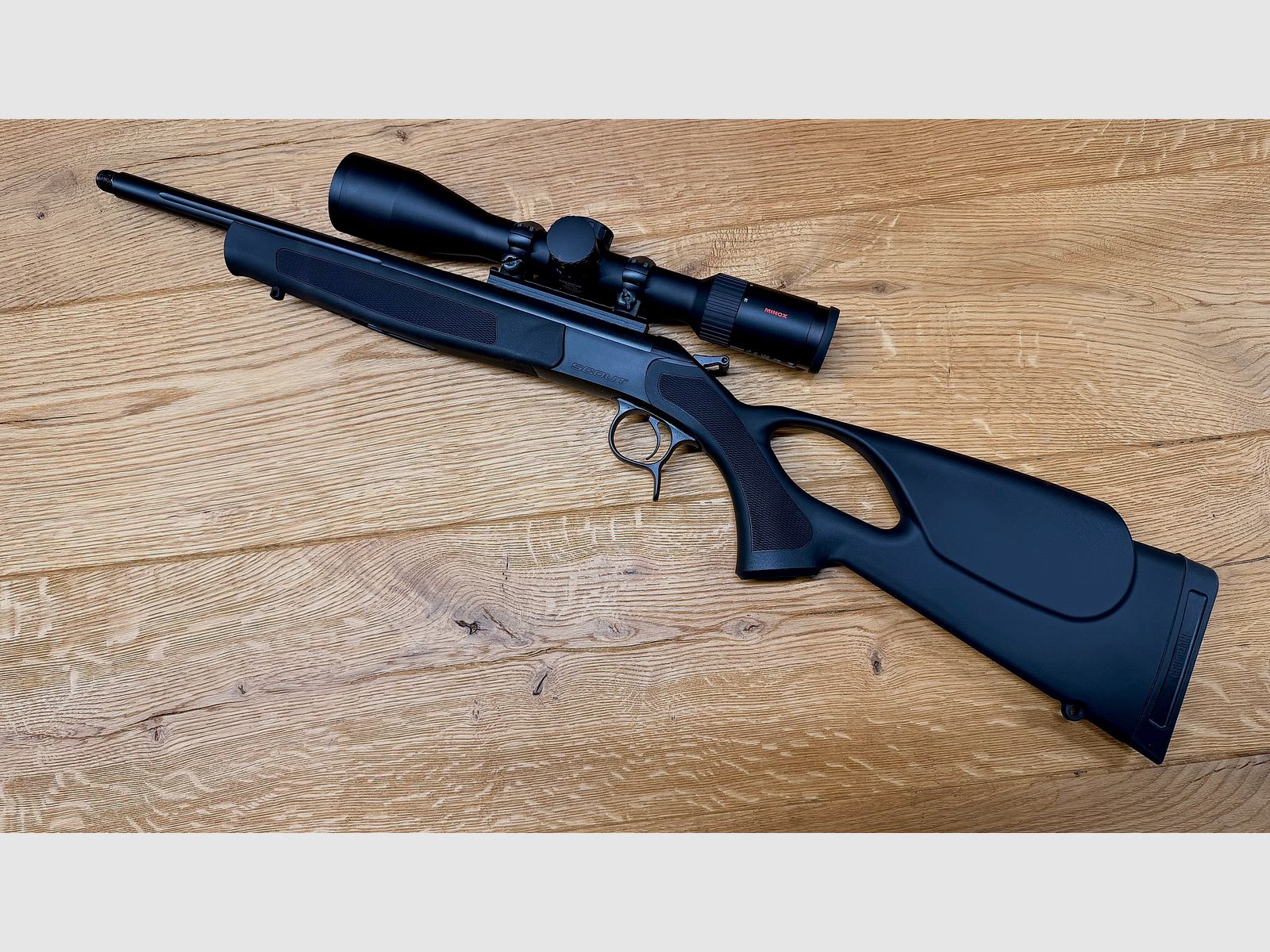 CVA Scout Karpersysteem Compleetset / LL 42cm / 5/8x24 / incl. Minox RS4 2,5-10x50 & A-Tec H3, afbeelding 5 van 9