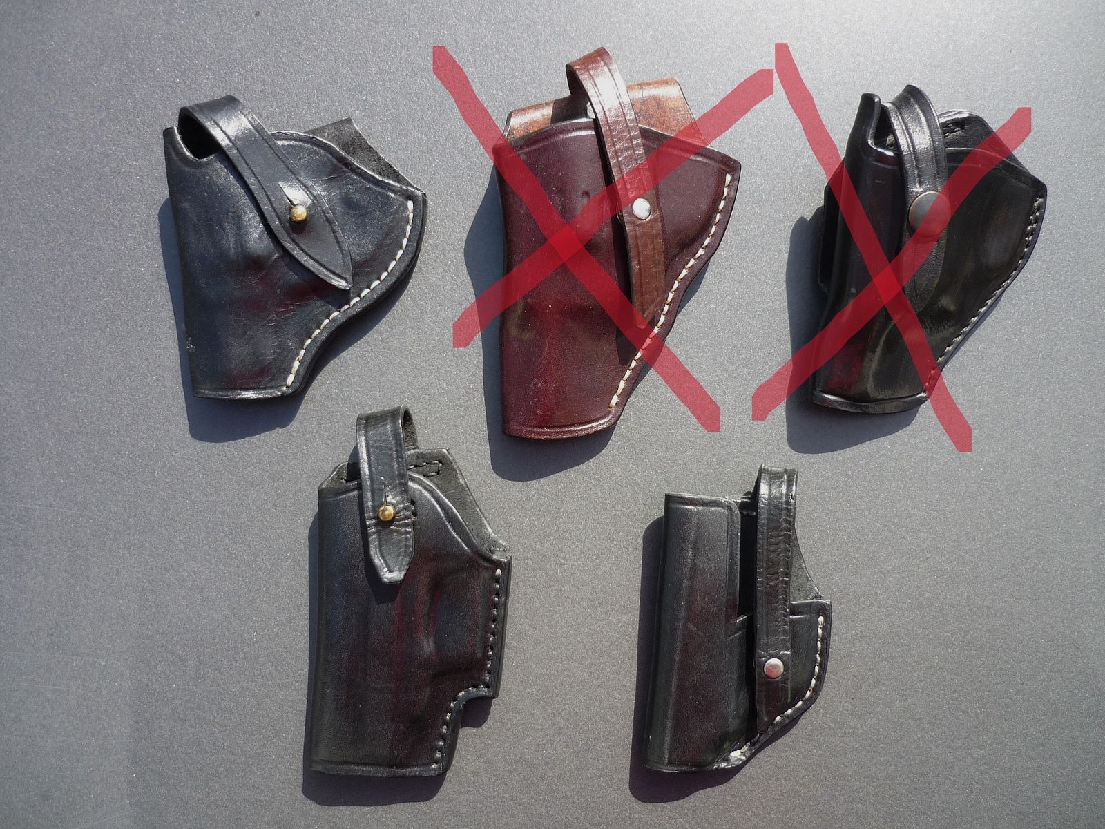 HKDesign Holster Art. Nr. 002: kleine Einfachholster mit Sicherheitsriemen - für: RG 56 / 59. , RG 300, Reck 65 - alle für Linkshänder - siehe Fotos, Bild 1 von 11