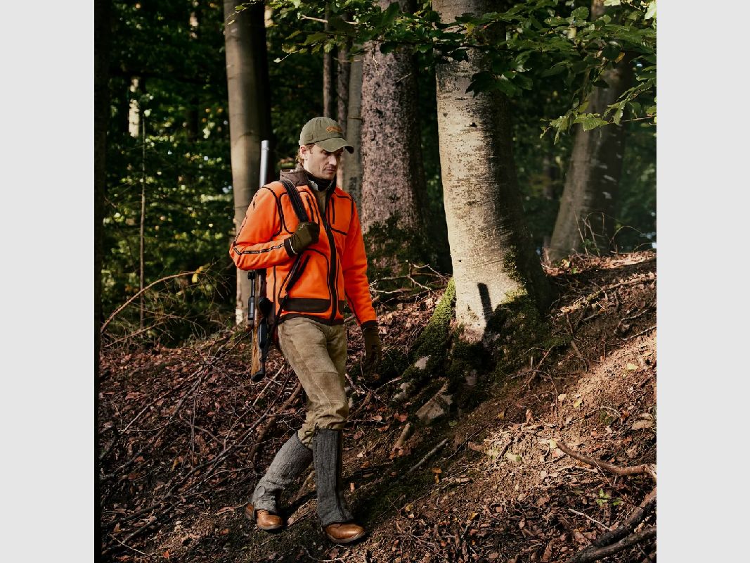 Härkila Kamko giacca in pile reversibile arancione, immagine 11 di 12