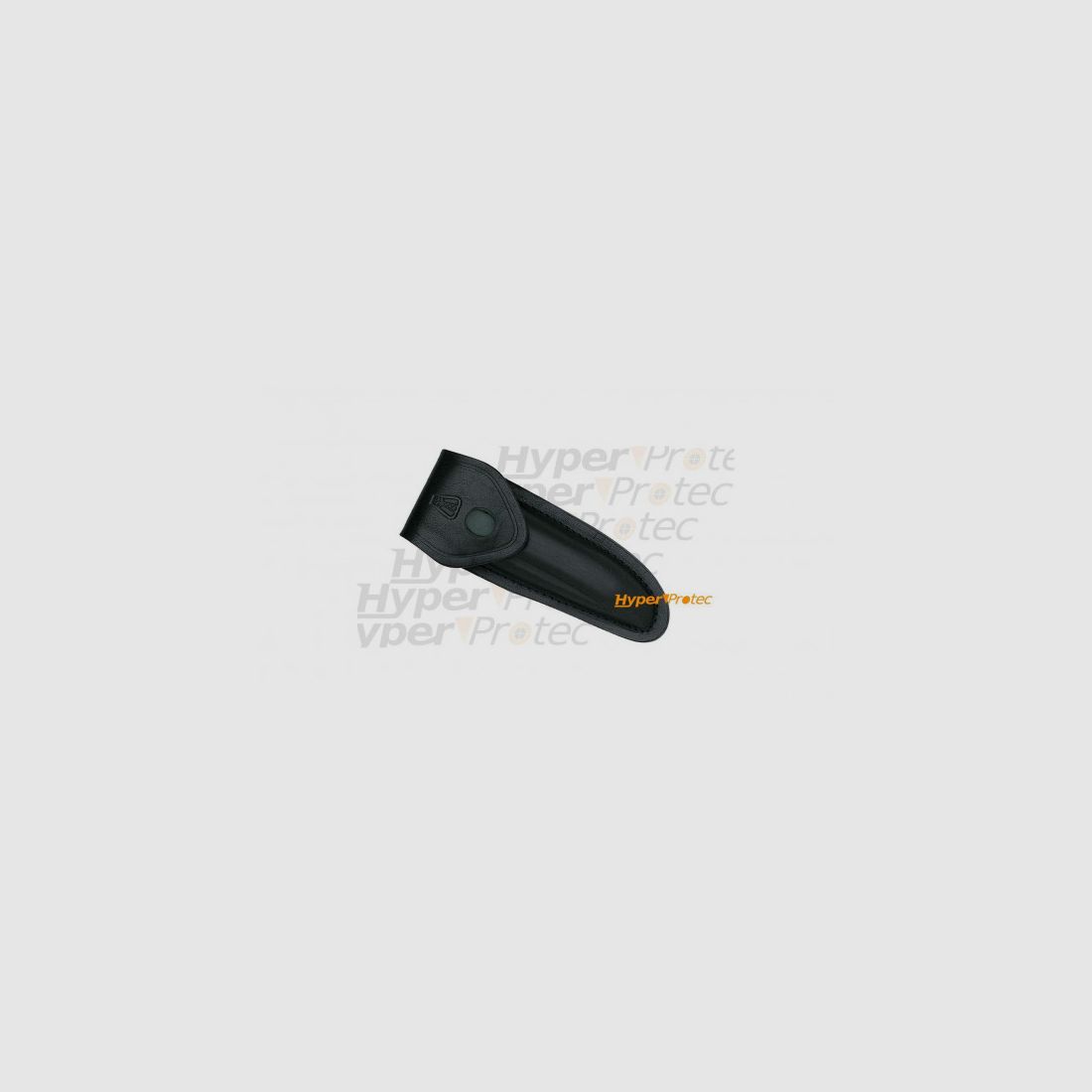Black leather case for knife with snap button Laguiole, image 1 of 2