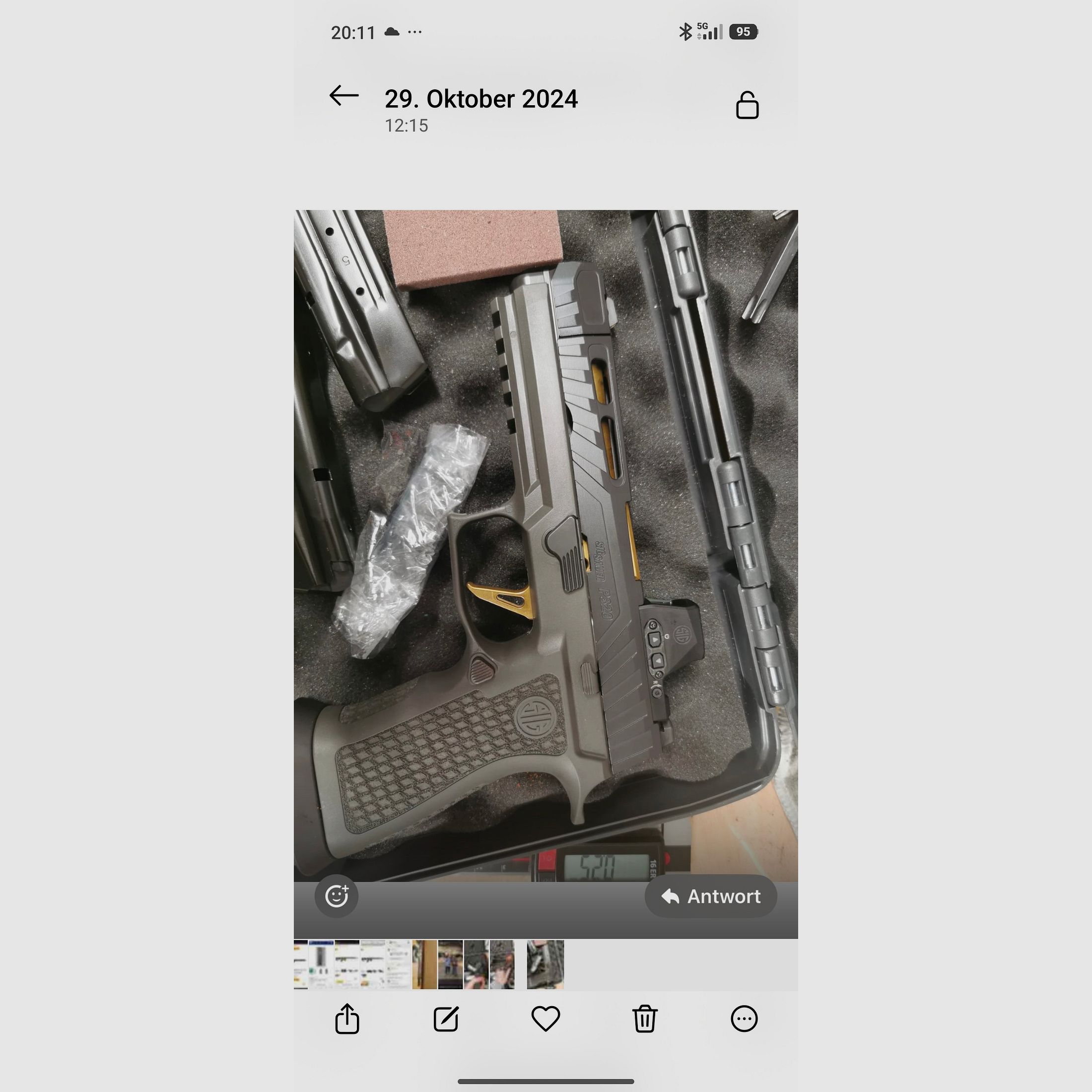 Sig Sauer P320 Spectre COMP pistool met rode stip Romeo