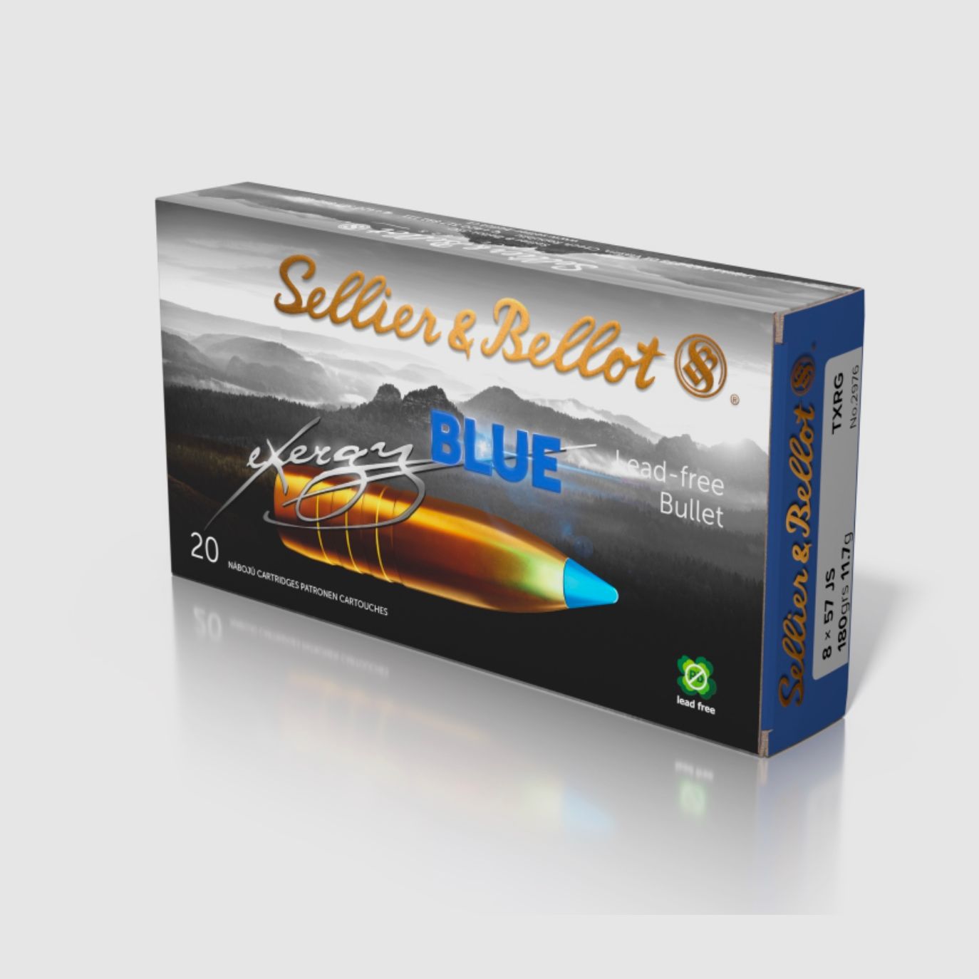 Sellier & Bellot 2003954 8x57 IS tipped eXergy blue 11.7g 180grs.