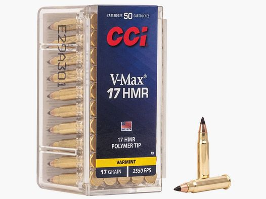 CCI V-Max .17 HMR - 17gr - 50 piezas