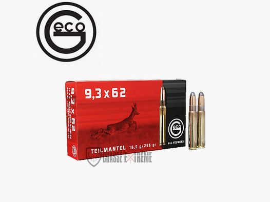 20 cartridges GECO cal 9.3x62 255gr EXPRESS