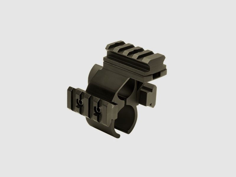 Montaggio triple rail picatinny per fucile a pompa Mossberg 500/590 e Maverick 88, immagine 2 di 3