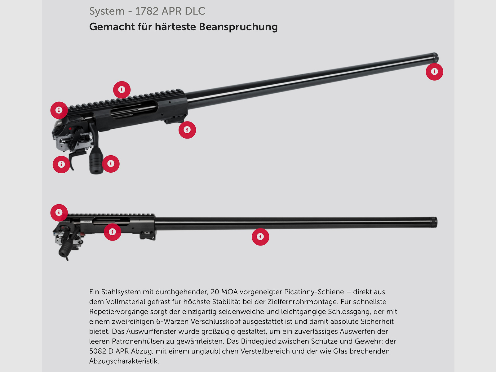 J.G. Anschütz 1782 APR 6,5 Creedmoor Carbon Grey im ACC Premier Chassis von MDT M18x1 660 LL