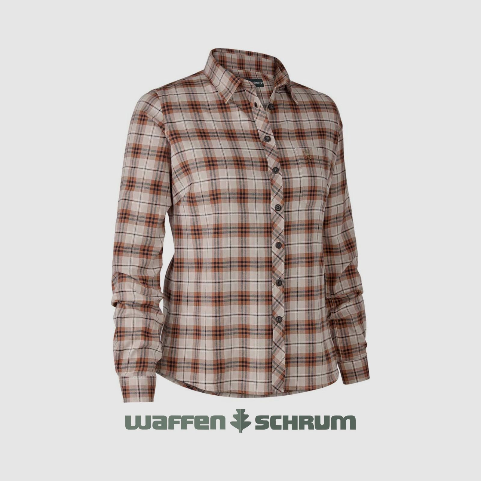 Deerhunter Blouse Lady Louisa Orange Check